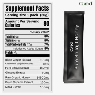 CURED® Shilajit Honey Sticks